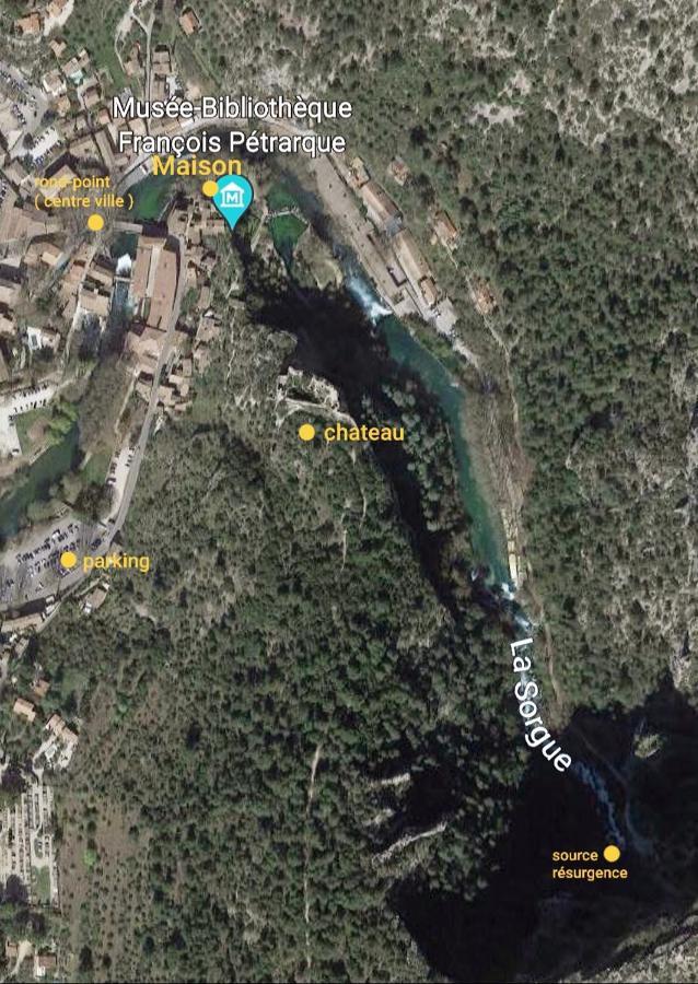 Maison Au Coeur De Fontaine De Vaucluse, Nichee Sur Le Rocher Et Surplombant La Sorgue المظهر الخارجي الصورة